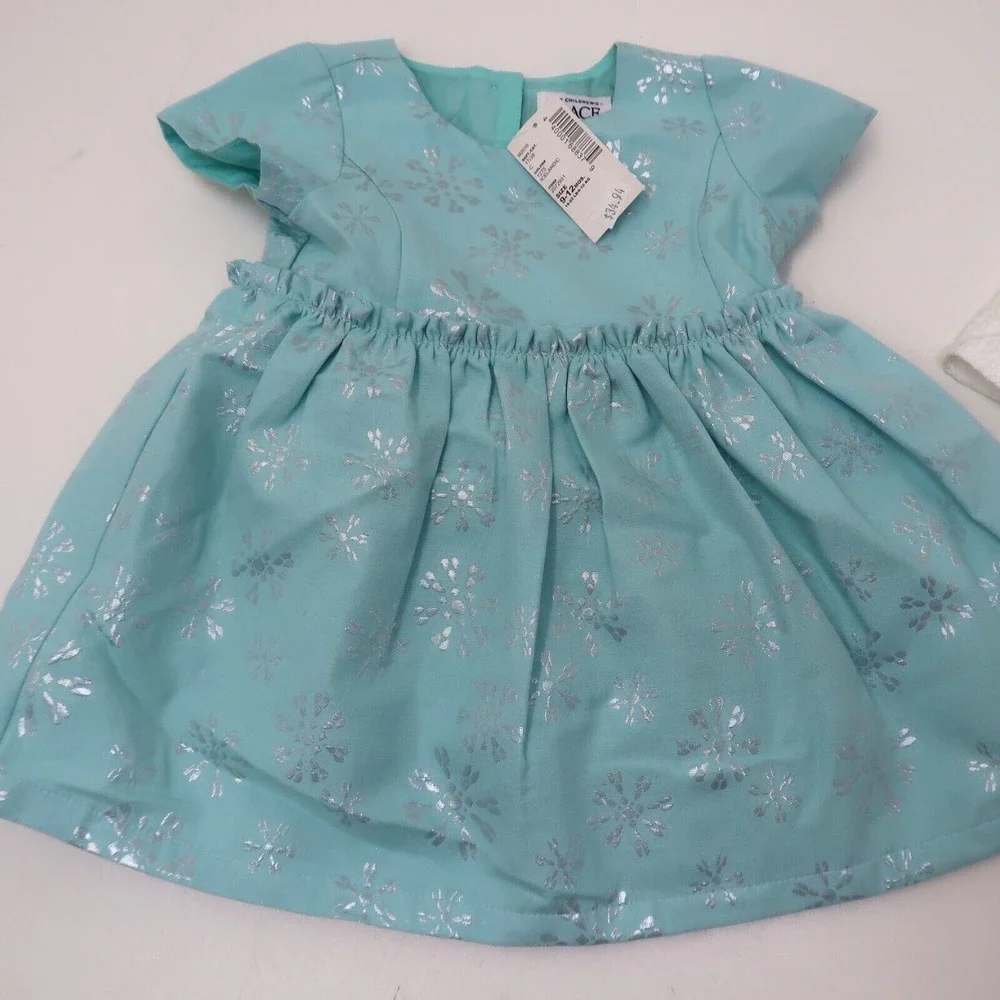 The Childrens Place Teal Turquoise & George White Lace Dress Size 18M